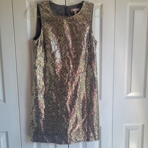 Banana Republic Gold Sequin Mini Dress